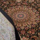 Silk rug Helya blue 100x150 viscose silk Persian carpet