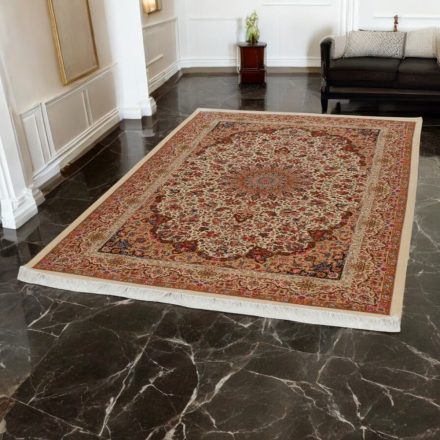 Silk rug Helya cream 150x225 viscose silk Persian carpet