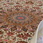 Silk rug Helya cream 80x120 Iranian viscose silk carpet
