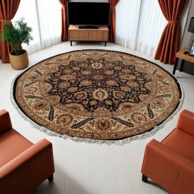 Round Carpet Isfahan 310x313 Persian handmade carpet