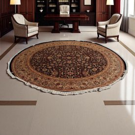 Round Carpet Isfahan 310x313 Persian handmade carpet