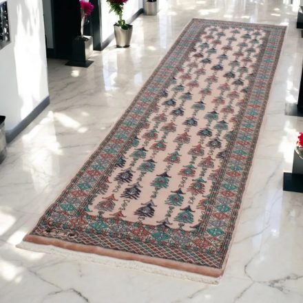 Runner rug beige Bokhara 75x295 handmade Pakistani rug