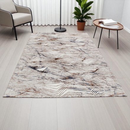 Modern carpet beige brown blue NADIM 140x200 modern rug for living room or bedroom