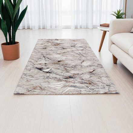 Modern carpet beige brown blue NADIM 80x150 modern rug for living room or bedroom