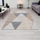 Modern carpet beige brown blue MELIS 140x200 modern rug for living room or bedroom