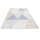 Modern carpet beige brown blue MELIS 140x200 modern rug for living room or bedroom