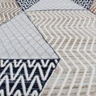 Modern carpet beige brown blue MELIS 200x300 modern rug for living room or bedroom