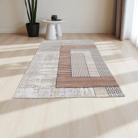   Modern carpet beige brown blue DIANA 80x150 modern rug for living room or bedroom