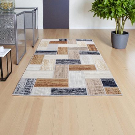 Modern carpet grey blue brown SAMI 80x150 modern rug for living room or bedroom