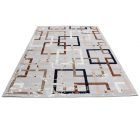 Modern carpet grey brown blue AMIR 140x200 modern rug for living room or bedroom