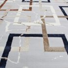 Modern carpet grey brown blue AMIR 160x230 modern rug for living room or bedroom