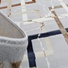 Modern carpet grey brown blue AMIR 200x300 modern rug for living room or bedroom