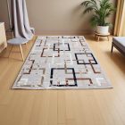 Modern carpet grey brown blue AMIR 80x150 modern rug for living room or bedroom