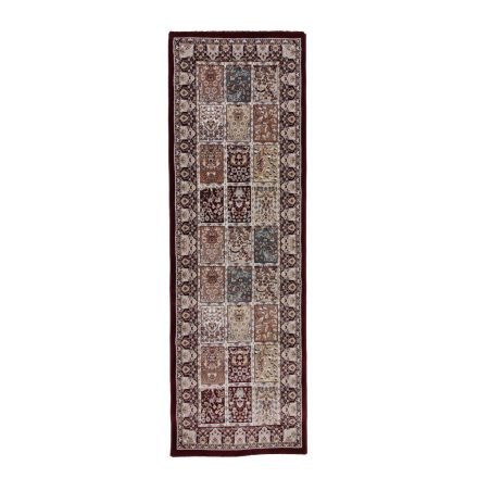 Runner carpet burgundy 80x250 Oriental pattern machine made carpet