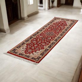 Isfahan rug 63x192 iranian handmade wool carpet