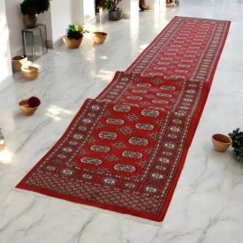  Runner rug Bokhara 80x647 handmade pakistani rug for corridor or hallways