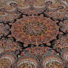 Silk rug Paniz brown 150x225 Iranian viscose silk carpet
