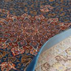 Silk rug Aysan dark blue 150x225 viscose silk Persian carpet