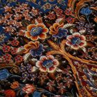 Silk rug Aysan dark blue 150x225 viscose silk Persian carpet