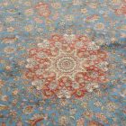 Silk rug Negar dark blue 100x150 Iranian viscose silk carpet