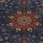 Silk rug Negar dark blue 100x150 Iranian viscose silk carpet