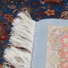 Silk rug Negar dark blue 100x150 Iranian viscose silk carpet