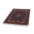 Silk rug Negar dark blue 80x120 viscose silk Persian carpet