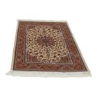 Silk rug Reihan cream 100x150 viscose silk Persian carpet