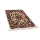 Silk rug Reihan cream 100x150 viscose silk Persian carpet