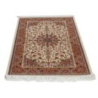 Silk rug Reihan cream 80x120 viscose silk Persian carpet