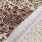 Silk rug Reihan cream 80x120 viscose silk Persian carpet
