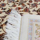 Silk rug Reihan cream 80x120 viscose silk Persian carpet