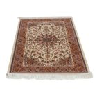 Silk rug Reihan cream 90x150 high-quality viscose silk carpet from Iran