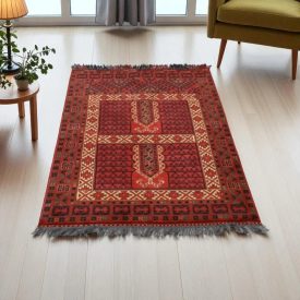 Afghan carpet Kargai 104x146 handmade oriental wool carpet