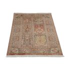Silk carpet Kashmiri 158x95 handcrafted oriental rug