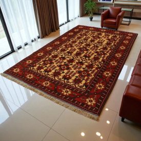 Afghan carpet Caucasian 195x295 handmade oriental carpet