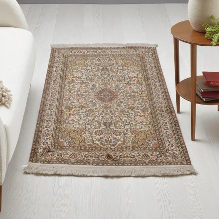 Silk carpet Kashmiri 93x150 handcrafted oriental rug