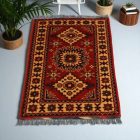 Oriental carpet 59x93 handmade Afghan wool carpet