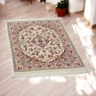 Isfahan iranian rug 63x96 handmade Persian carpet