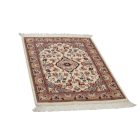 Isfahan persian rug 64x95 handmade iranian carpet