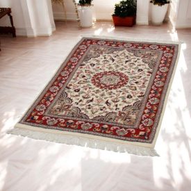 Iranian carpet Kerman 80x128 handmade persian carpet