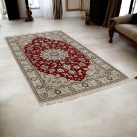 Iranian carpet Nain Kasmar 127x208 handmade persian carpet