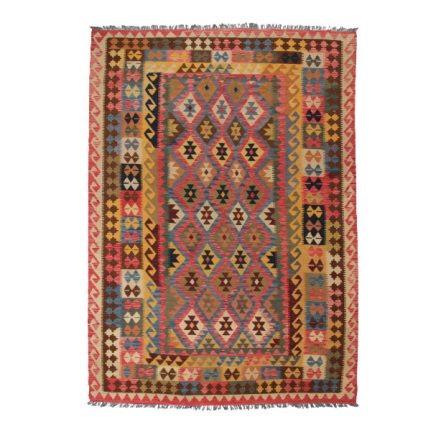 Wool Kelim rug Chobi 213x295 handwoven Afghan Kilim rug