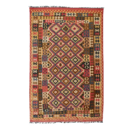 Wool Kelim rug Chobi 198x303 handwoven Afghan Kilim rug