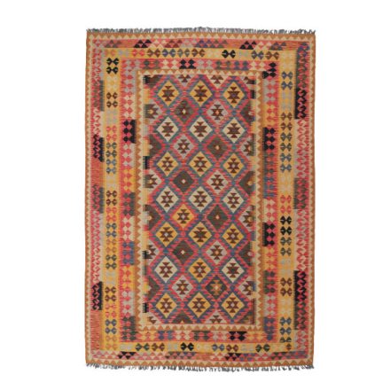 Wool Kelim rug Chobi 206x297 handwoven Afghan Kilim rug