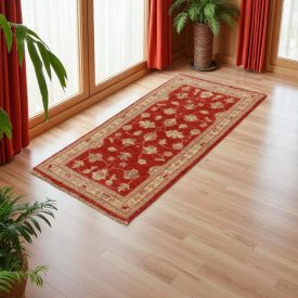   Ziegler carpet beige-red 145x73 handmade oriental carpet for living room