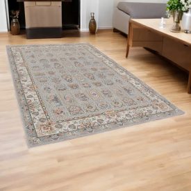   Persian carpet Bakhtiari grey 150x225 premium acrylic rug from Iran