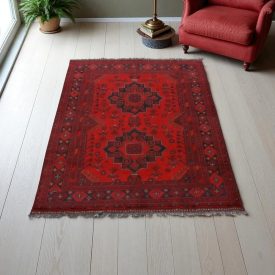 Afghan carpet Caucasian 102x144 handmade oriental wool carpet