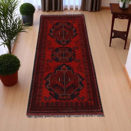 Afghan carpet Caucasian 55x149 handmade oriental wool carpet