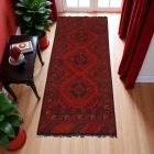 Oriental carpet 49x143 handmade Afghan wool carpet